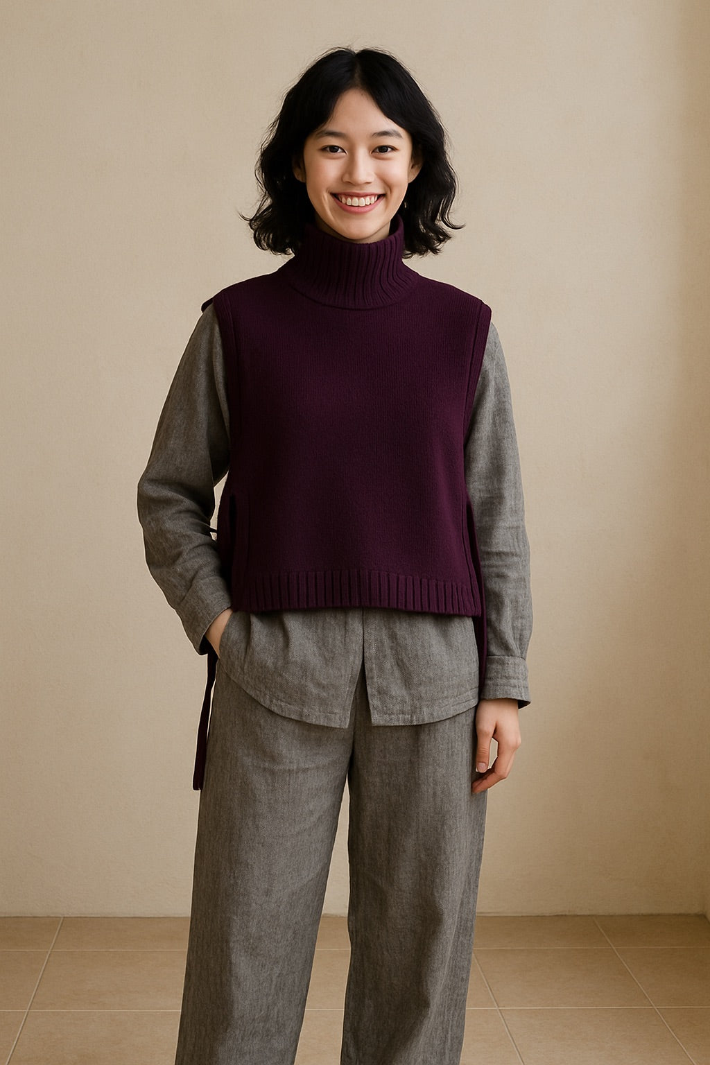 zoé pure cashmere knit vest