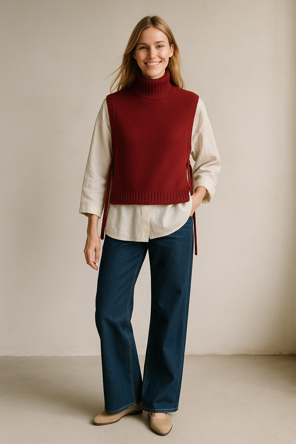 zoé pure cashmere knit vest
