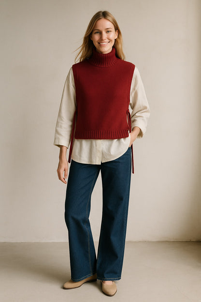 zoé pure cashmere knit vest