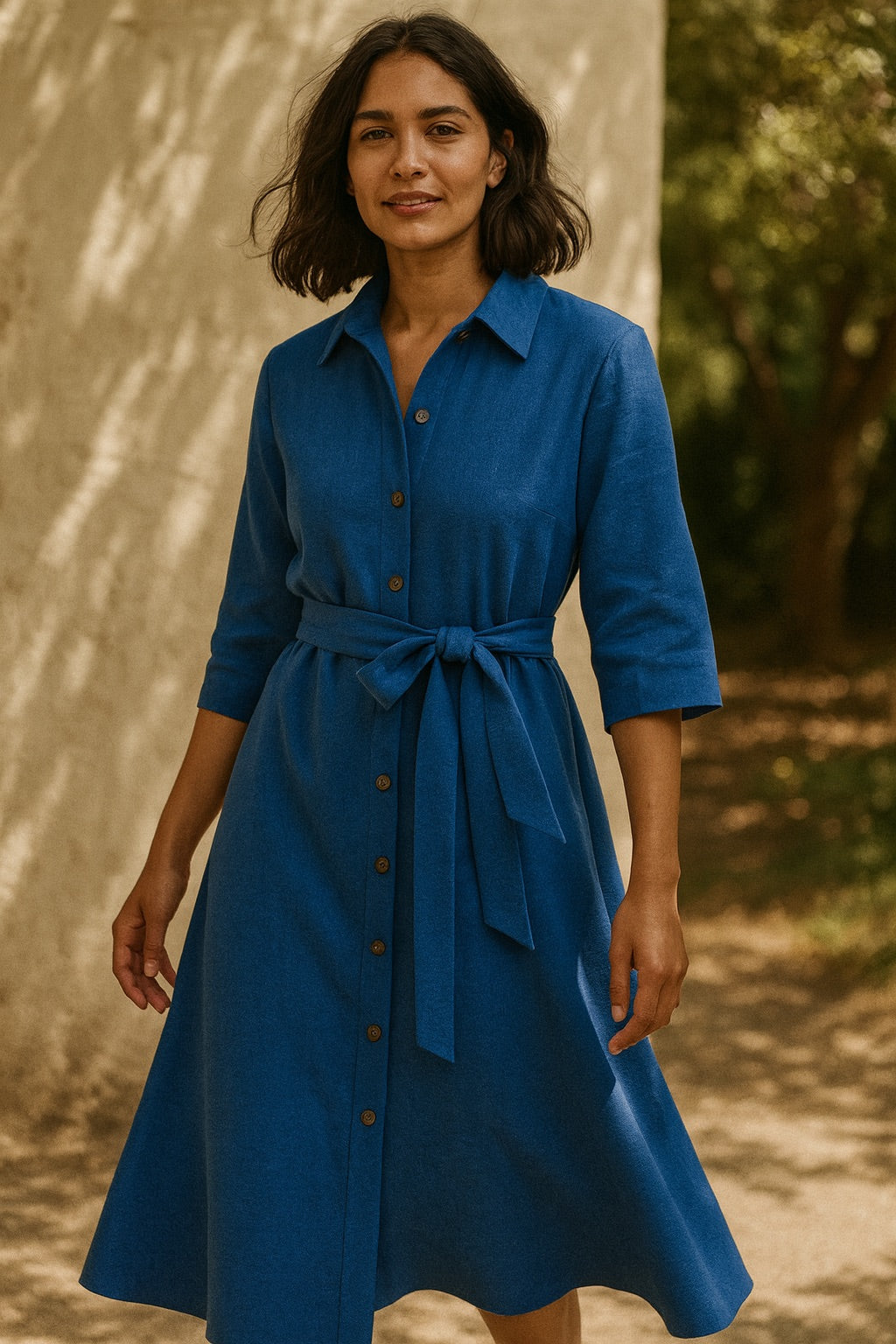 emma cotton & linen dress