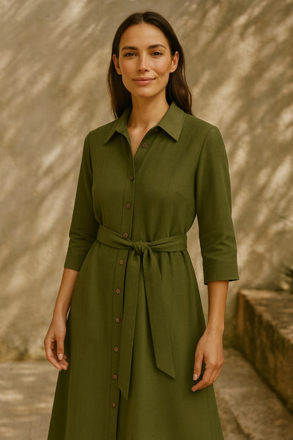 emma cotton & linen dress