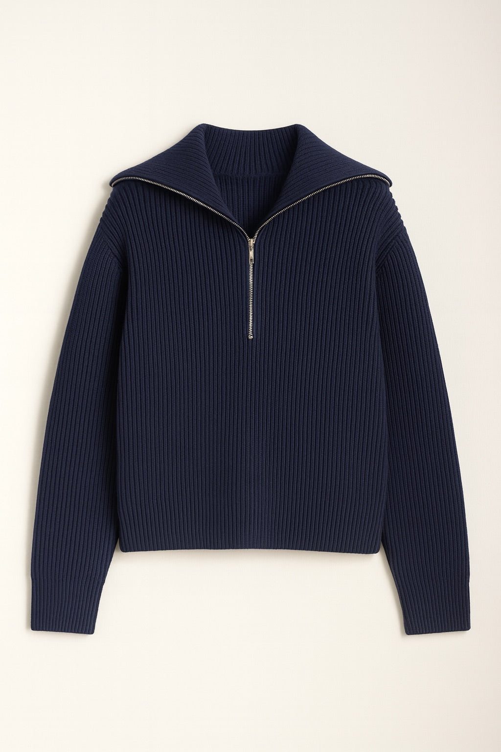anna wool zip sweater
