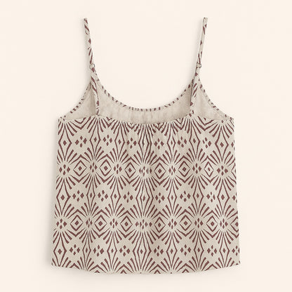 zara blockprint top