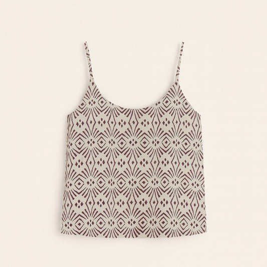 zara blockprint top