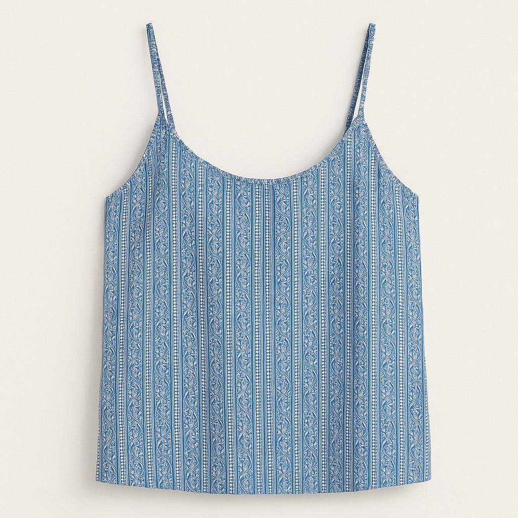 zara blockprint top