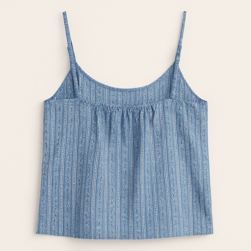 zara blockprint top